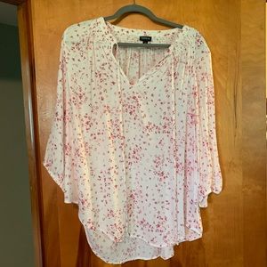 Torrid Crepe Tie Neck Blouse Size 1